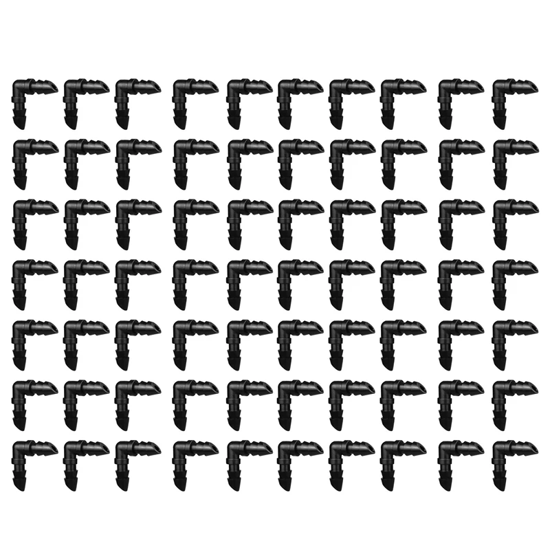 70 Pcs Drip Irrigation Barbed Elbow Fittings, Fits Universal 1/4 Inch Drip Tubing, For Drip Or Sprinkler System