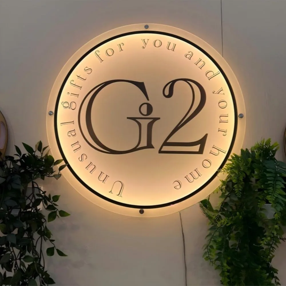 Backlit Illuminated Sign Business Neon Lights Mirror Logo Signs Personalized LED Customize LOGO for Retail Outlets Hair Studio