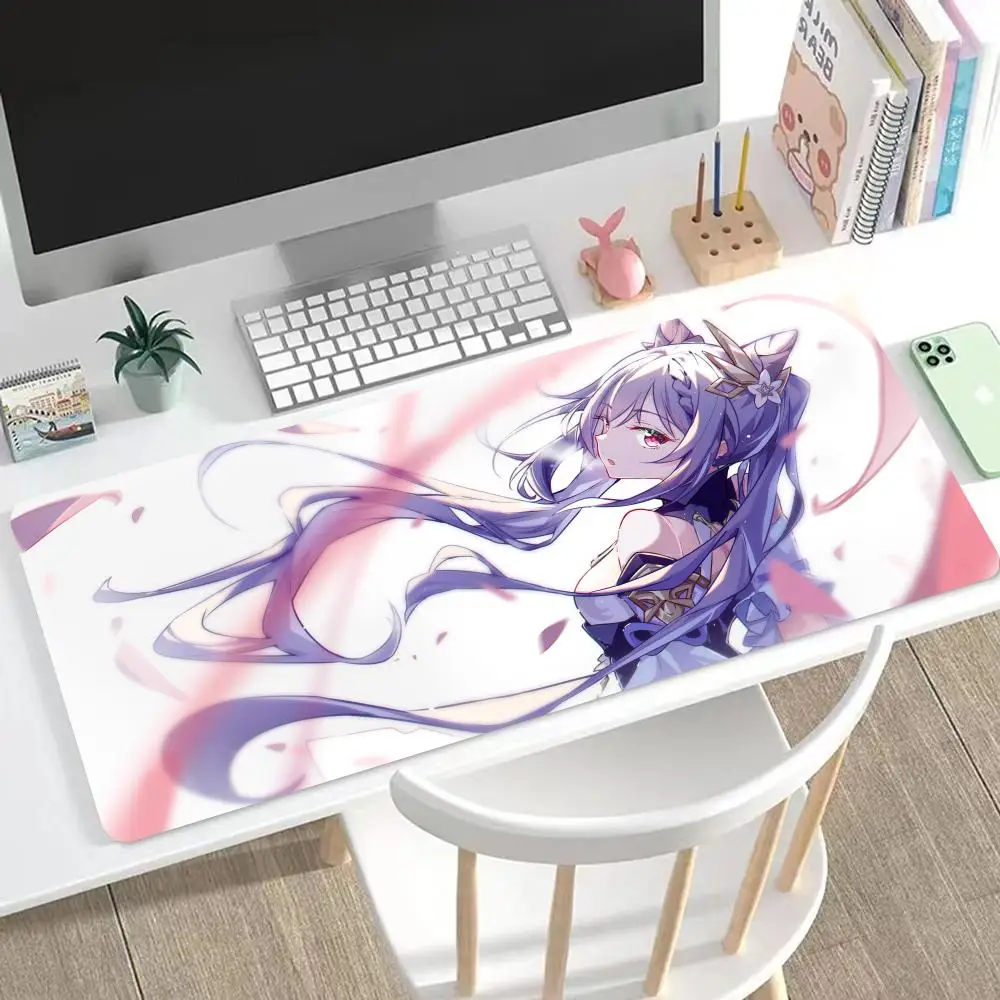 Genshin Impact Keqing Mouse Pad Mouse Pad Desk Mouse Pad Cute HD Desk Pad Extended Gaming Keyboard Mats Large