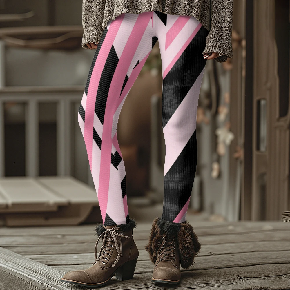 حيوية أسود وردي عمودي مخطط سليم صالح السراويل النساء مريحة الشتاء طماق الملونة Y2k مثير الفتيات لينة بسط الجوارب