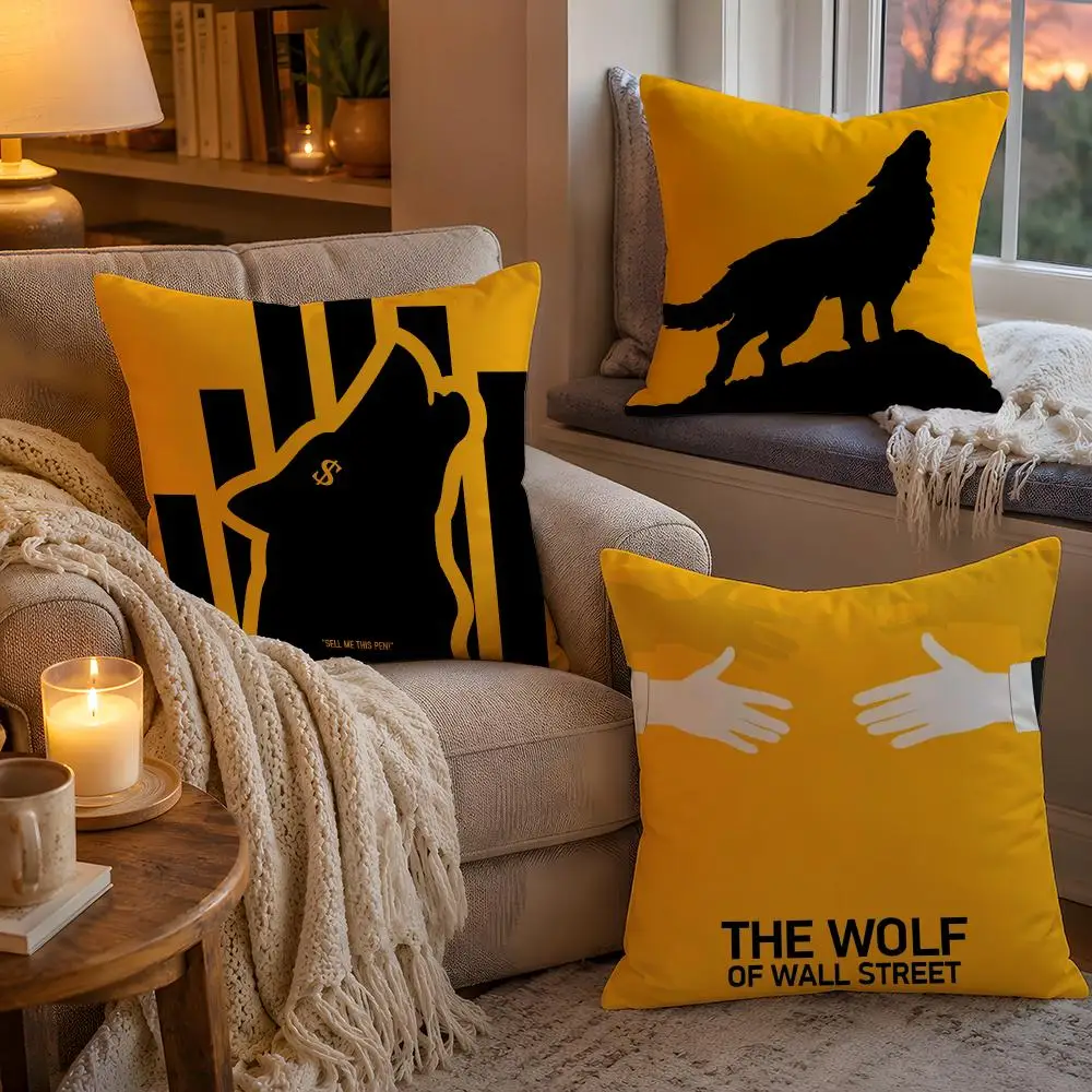 The Wolf Of Wall Street Cushion Cover 1pc Square Pillow Cover Soft Plush Fabric Removable Washable Sofa Chair Bed Decoration