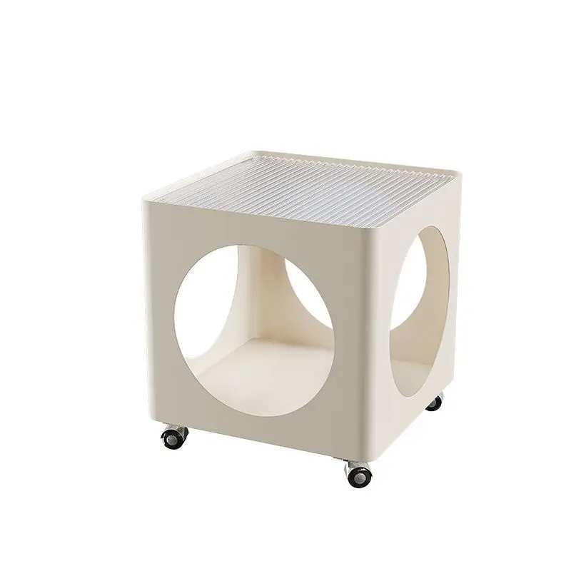 Movable side table modern simple sofa living room small apartment coffee table light luxury small table bedroom creative bedside