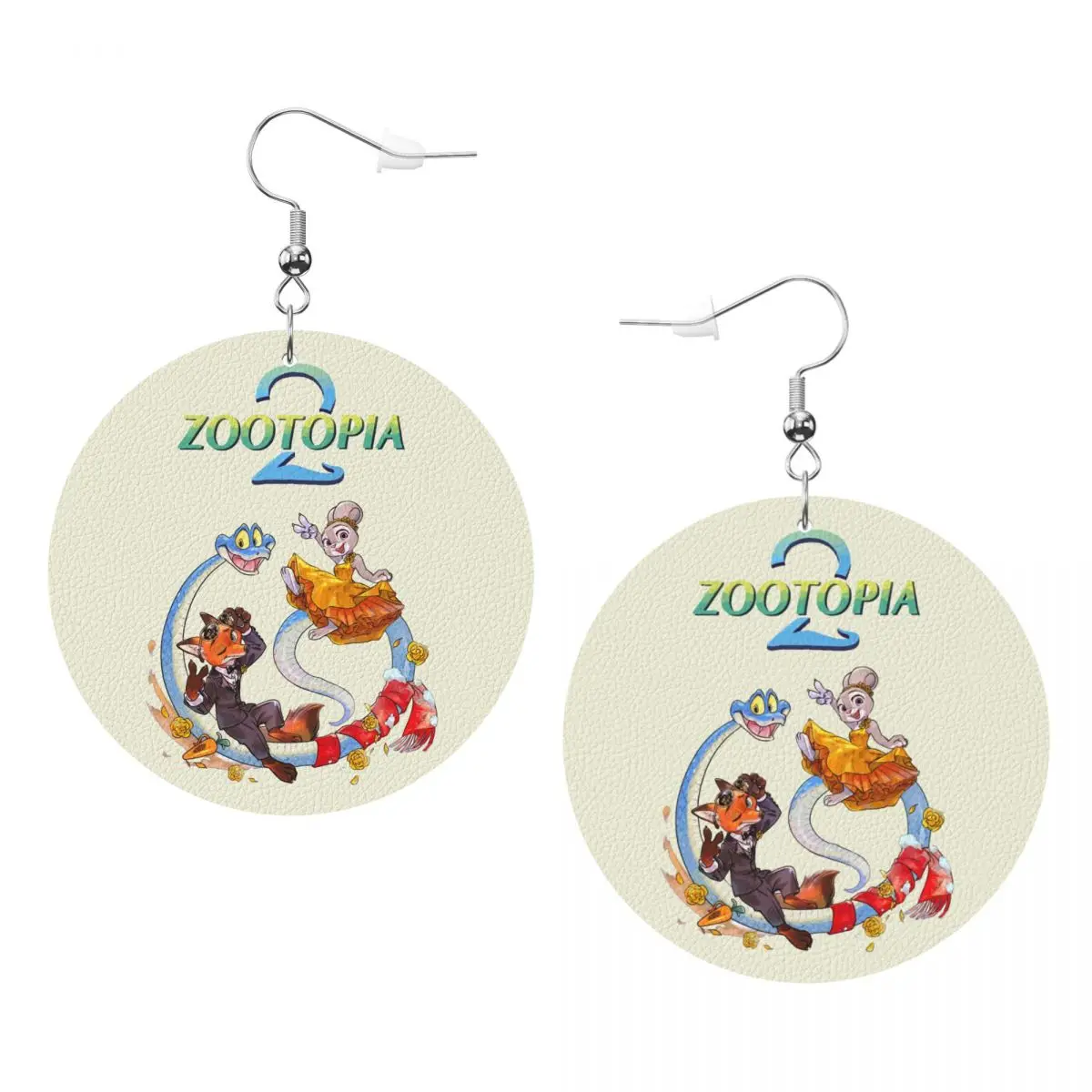 

Кожаные серьги-подвески в стиле Зоотопия для женщин, милые мультяшные серьги-капли, ювелирные аксессуары