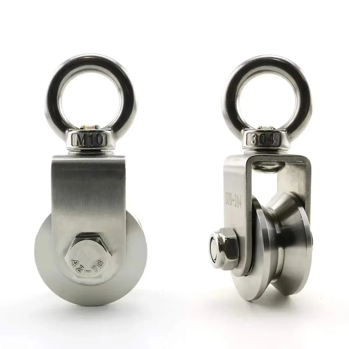 U Type Swivel Pulley 304 Stainless Steel Duplex Bearing Super-Silent Detachable Rotation Pulley System Gym Traction Wheel
