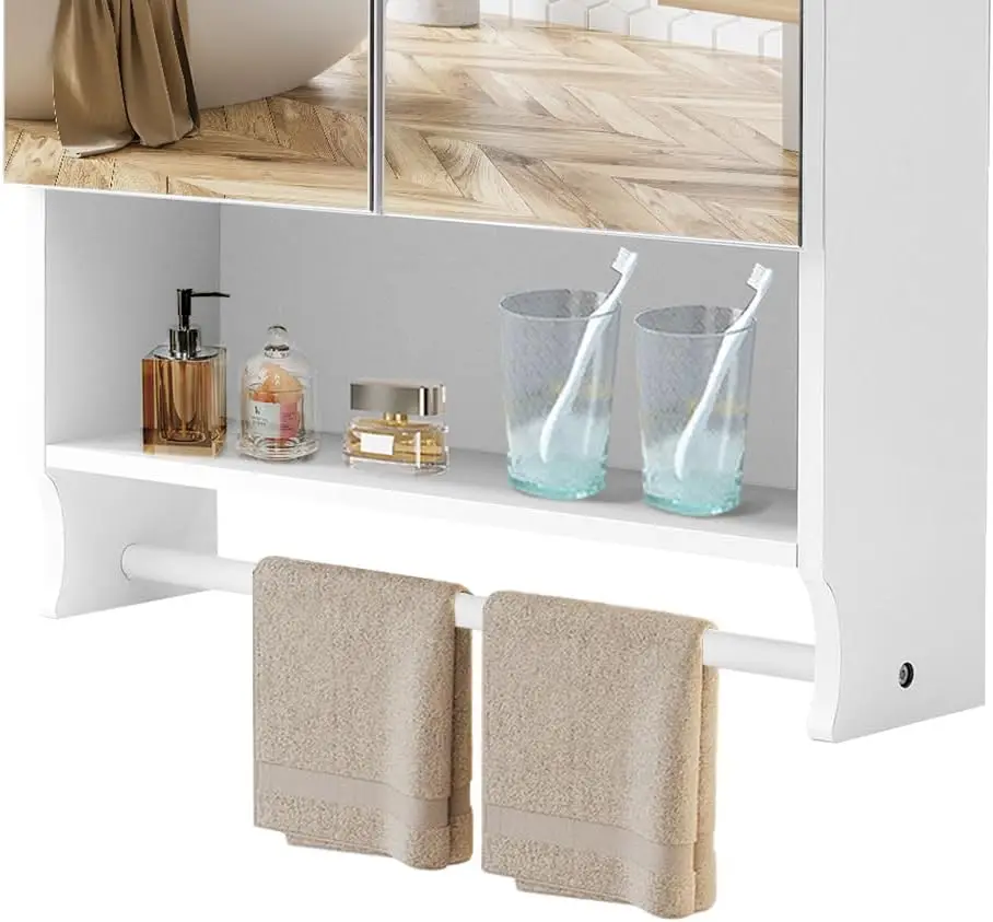 Bathroom Wall Cabinet with Mirror, 27