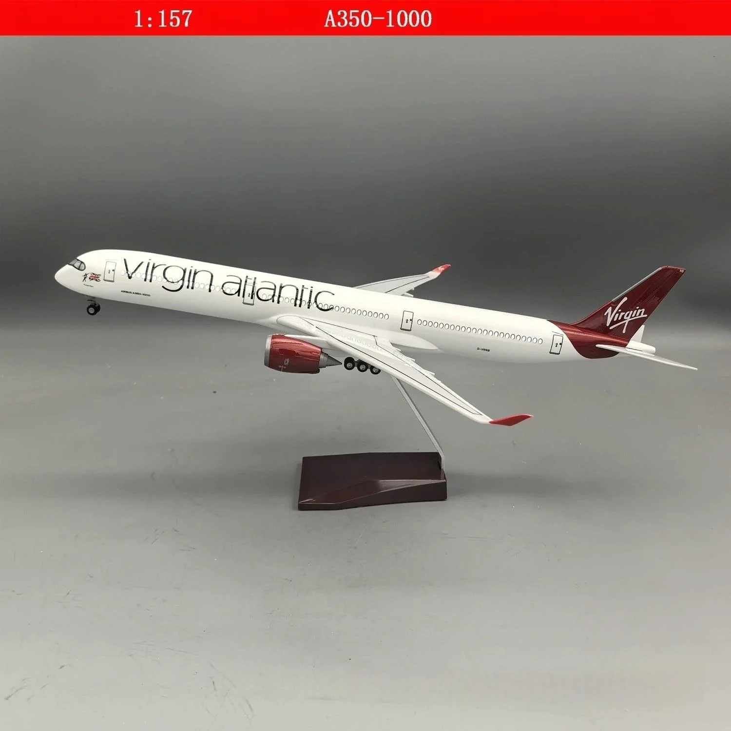350 Air-bus A350-1000 Virgin Atlantic Airline 1/157 Scale Plane Models 47CM Resin Adults Fun Miniature Airplane Diecast Gift
