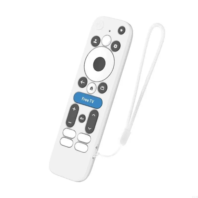 Silicone Protective Cover For onn.GoogleTV Box 4KPro Remote Control AntiSlip Case Shell Durability With Wrist Strap