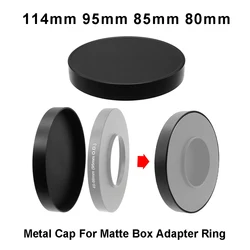 Metal Lens kapağı 114mm / 95mm / 85mm /80mm (iç çap) kapak için mat kutu adaptör halkası filtre Step Up halka siyah evrensel