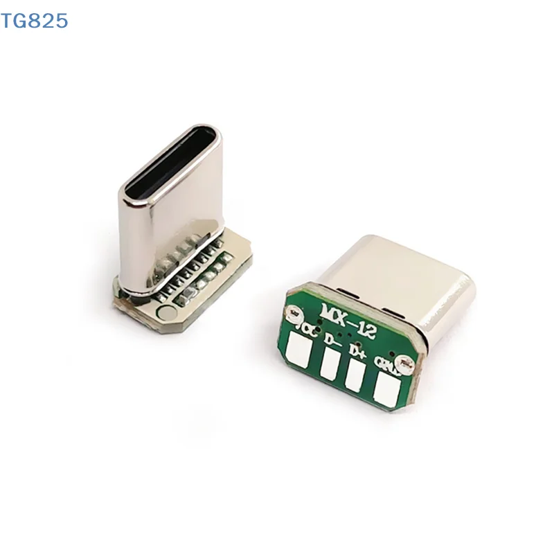【AN】1Pc Type C Vertical Patch Board 4 Welding Wire Data Band PCB USB Board Male Head Connector