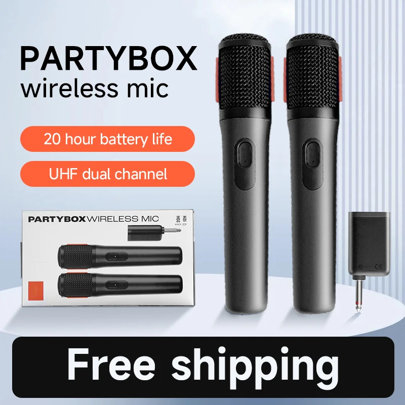 

Karaoke PartyBox Wireless Mic Dynamic UHF Handheld Professional Mic For Sing Party Speech Church Club Show Meeting Room Home