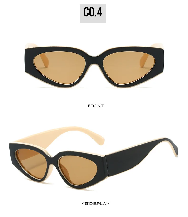Neue Vintage Cat-Eye Sonnenbrille für Damen und Herren, Marken-Rundbrille, Ovale Sonnenbrille für Männer und Frauen – Detail 21