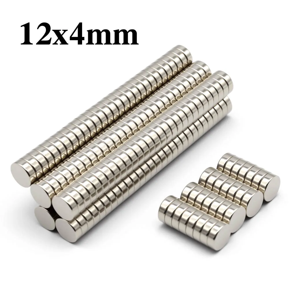 

12x4mm Super Powerful Round Magnet Neodymium Magnet NdfeB N35 Strong Permanent Magnetic imanes Refrigerator Magnet