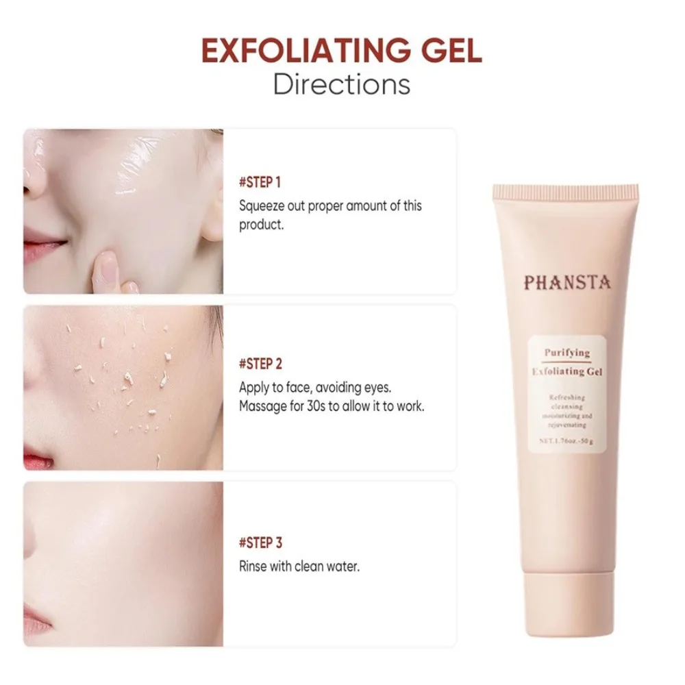 Moisturizing Exfoliating Gel Lighten Skin Tone Deep Cleansing Exfoliating Face Scrub Shrink Pores Exfoliating Gel For Face