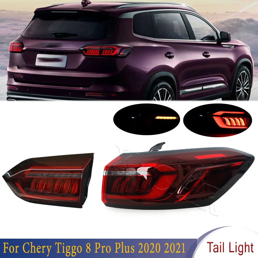 Rear Bumper LED Tail Lamp Reversing Brake Light For Chery Tiggo 8 Pro Plus 2020 2021 Taillight