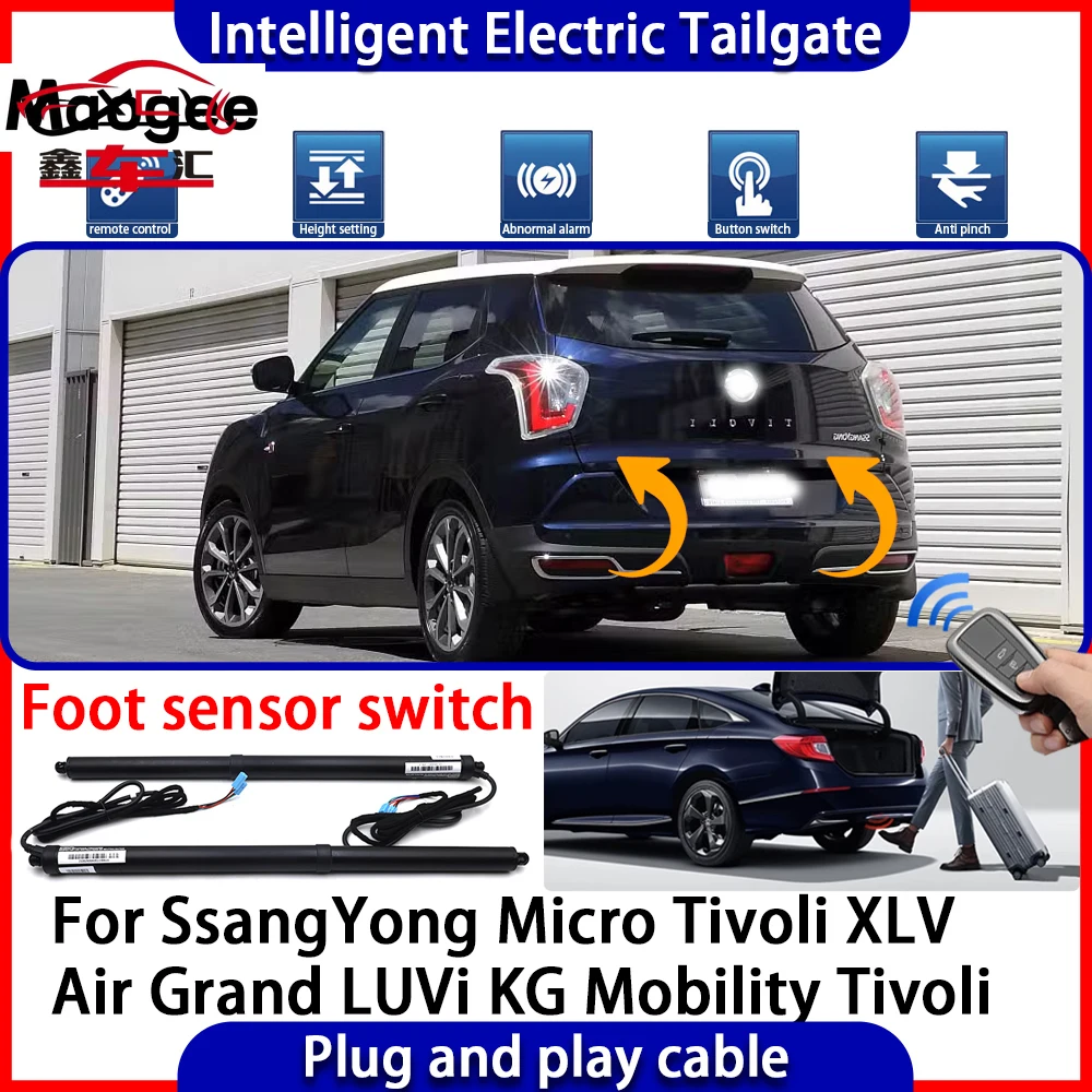 Porta Traseira Elétrica Inteligente com Elevação Automática para SsangYong Micro Tivoli XLV Air Grand LUVi KG Mobility Tivoli