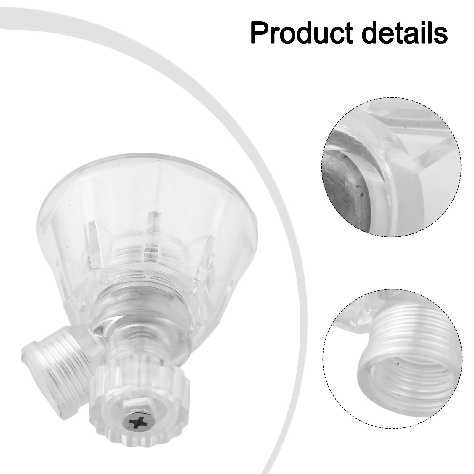 فوهة شفافة الانحلال البلاستيك الشفاف فوهة الرش رئيس قابل للتعديل الاعصار الزراعي الزراعي العملي