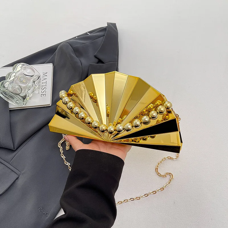 

Golden Purses and handbag luxury Designer Shoulder Bag Purse women's Wedding Evening Clutch party bag