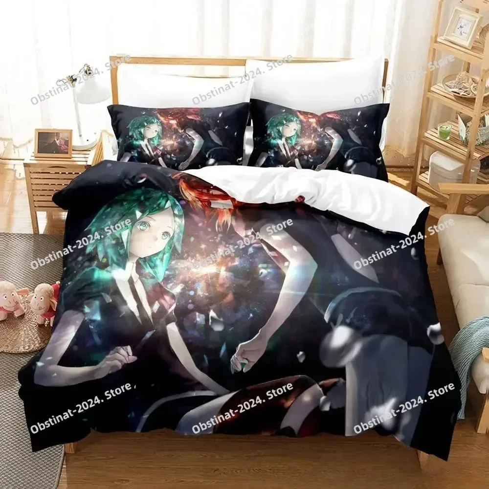 

3D Print Anime Houseki no Kuni Printed Bed Set Duvet Cover Pillowcase Bedding Set Linen Sheet Quilt Cover Full Queen King Size