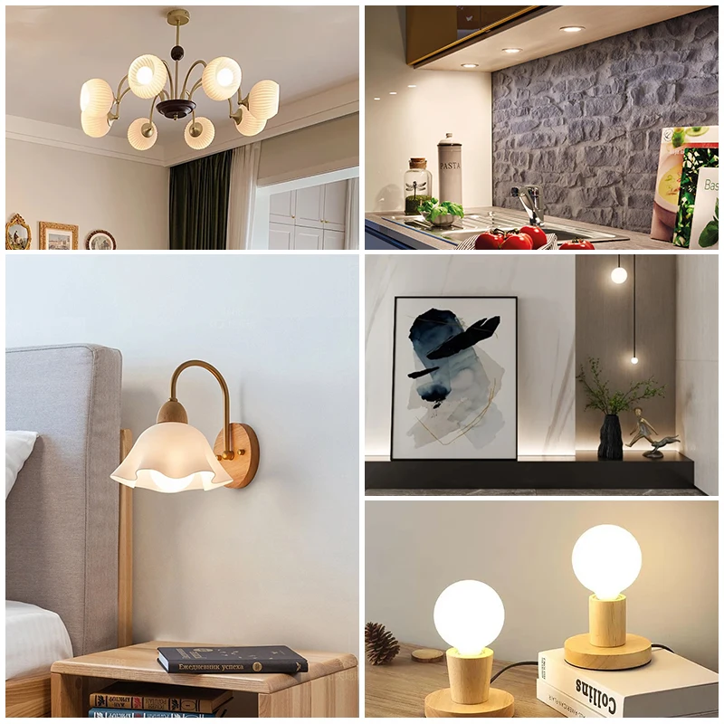 Milky White G45 Led Bulb 220V E27 1W 2W 3W Night Light Plastic Shatterproof Pendant Chandelier Outdoor Garland Decoration Lights