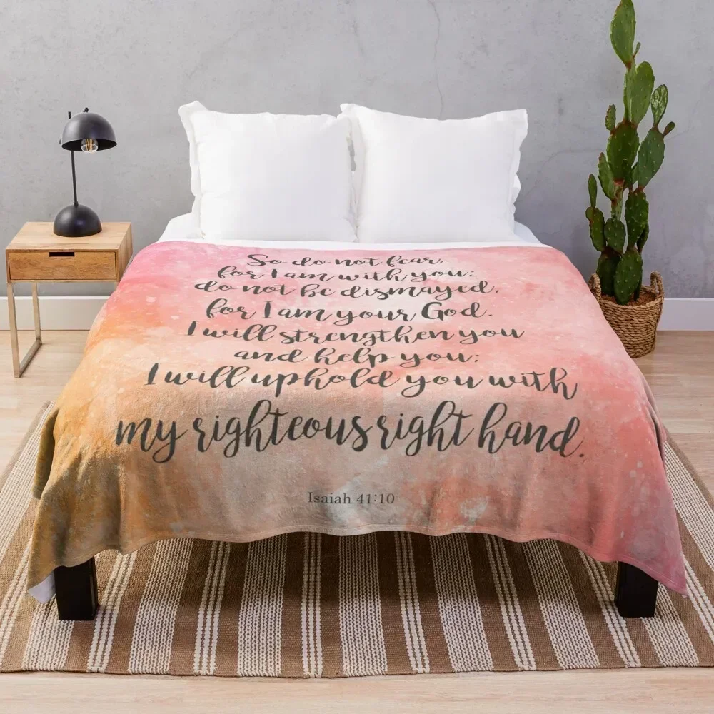 

Isaiah 41:10 Throw Blanket Cozy Light Blanket for Travel Camping Picnic