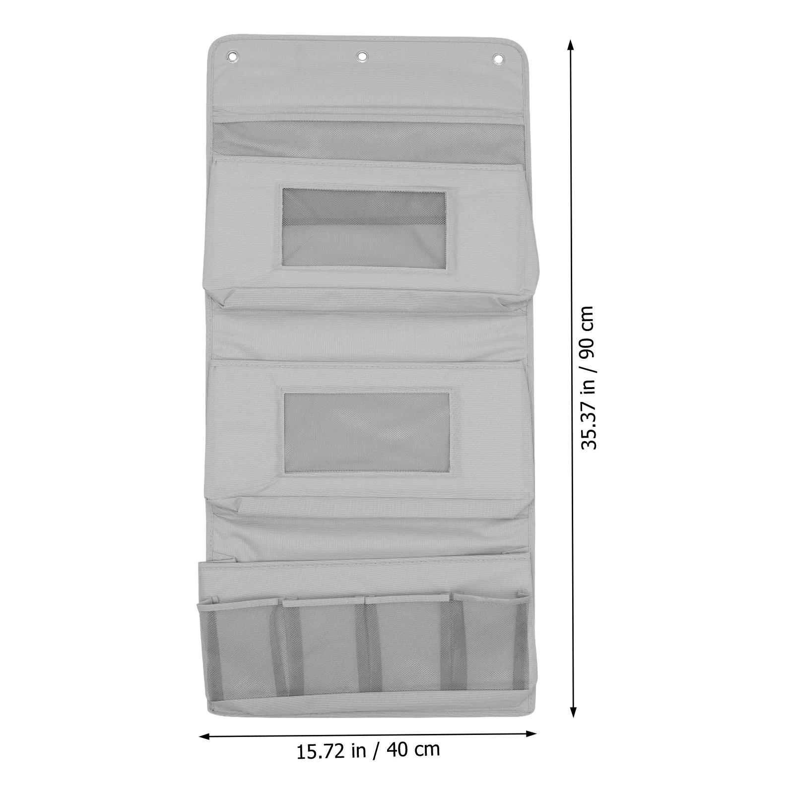 

1 set Multi-layer Fabric Hanging Storage Bag Sundry Organizer Pouch Wall-mounted Large Capacity Convenient Grey Door