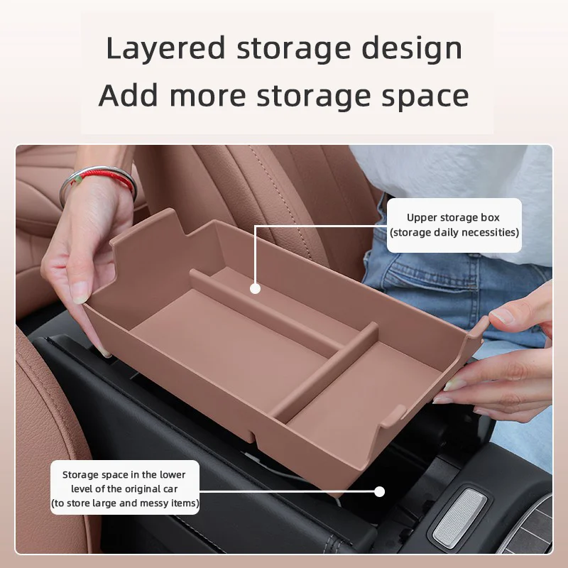 

Car Central Console Armrest Box Storage Box Tray For Mercedes Benz E Class W214 2024 Organizer Box Car Interior Trim Accessories
