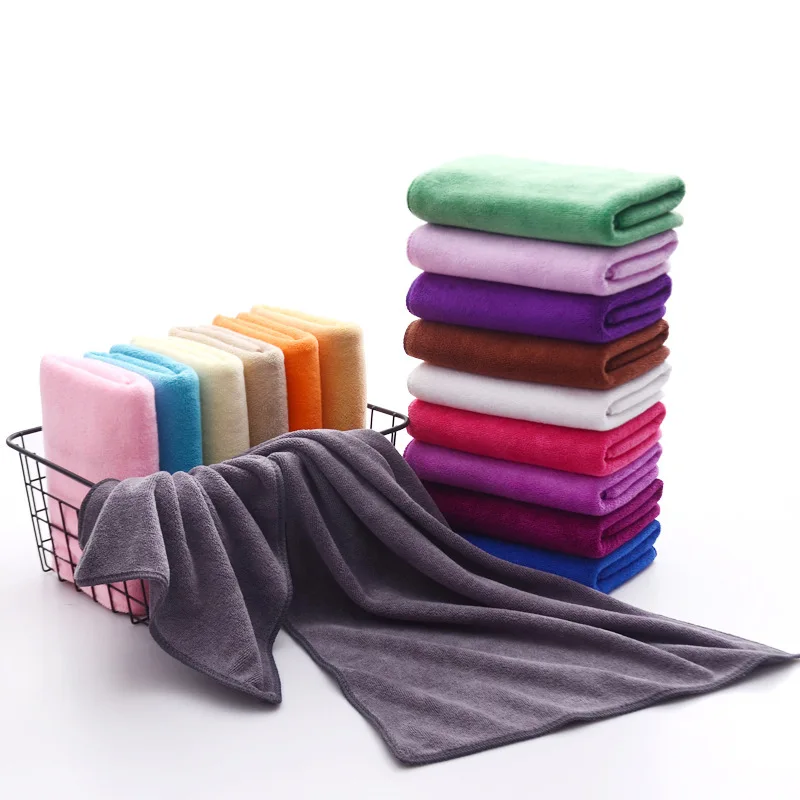 30 * 70cm Absorbent Fiber Towel Home Hair Salon Beauty Salon Towel Wrapping Hair Cleaning Kitchen Supplies Multiple Colors