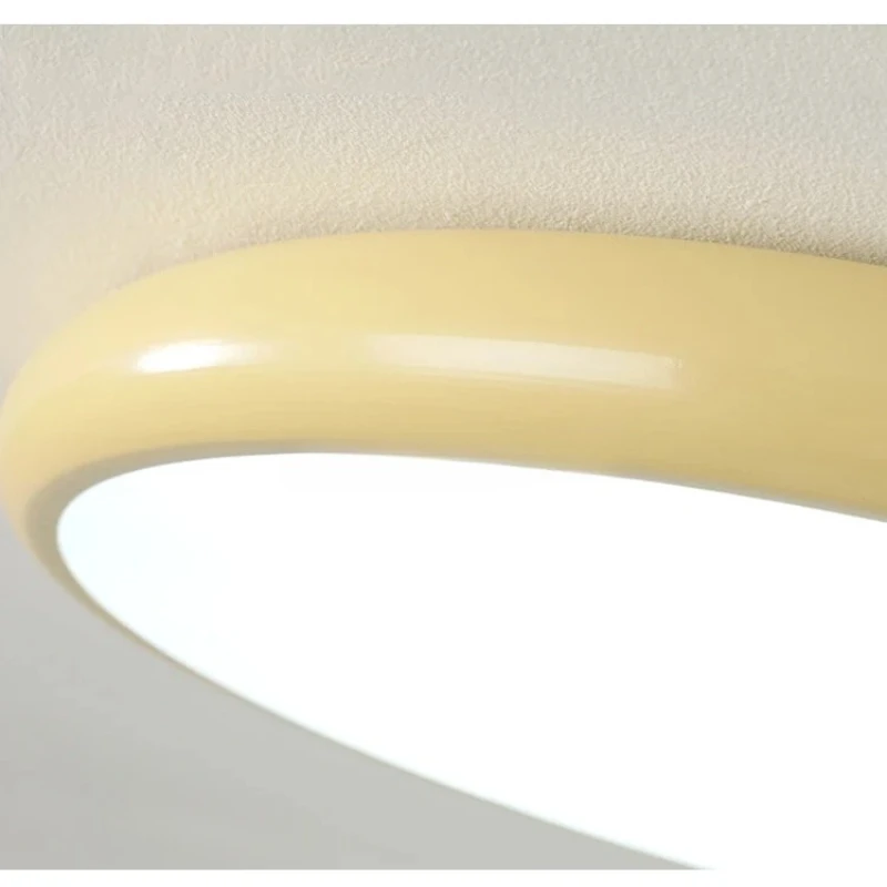 الحديثة الشمال الفرنسية كريم نمط كبير مصباح لغرفة المعيشة مكتب دراسة مستدير غرفة نوم بسيطة رقيقة جدا ضوء السقف