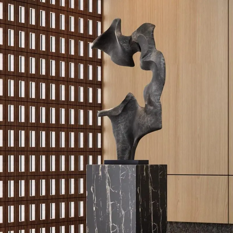 Abstract art, special-shaped sculpture, floor-to-ceiling ornament, new Chinese-style entrance, hotel lobby, villa, high-end deco