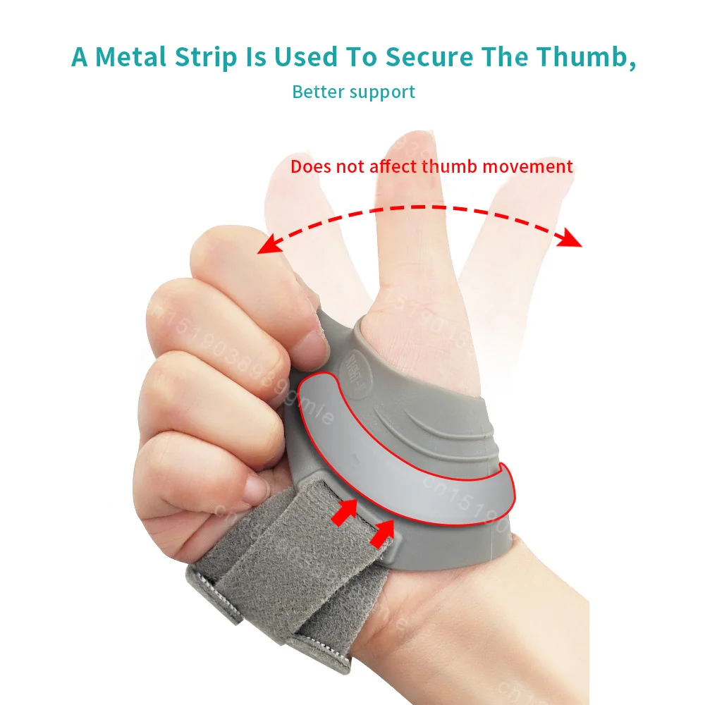 1Pcs Flexible Splint Wrist Thumb Support Brace for Tendonitis Arthritis Thumb Protector Guard Fits Right & Left Hand for Fitness