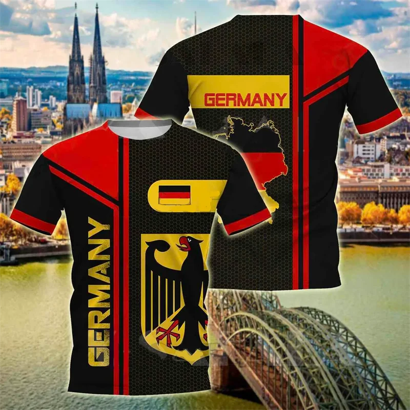T-Shirt mit Deutscher Flagge, Geeignet für Sommer-Outdoor-Training, Schnelltrocknend und Atmungsaktiv Fußball-Trikot T-Shirt – Detail 6