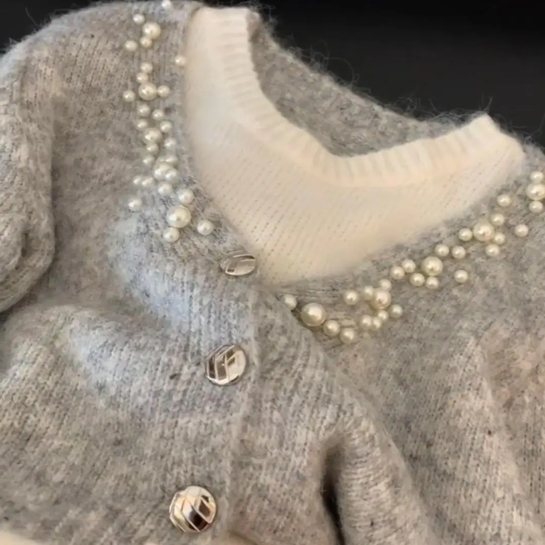 Ay camisola de malha feminina overhead sle camadas high-end design sensação preguiçoso sle commute vento outono temporada longa sve