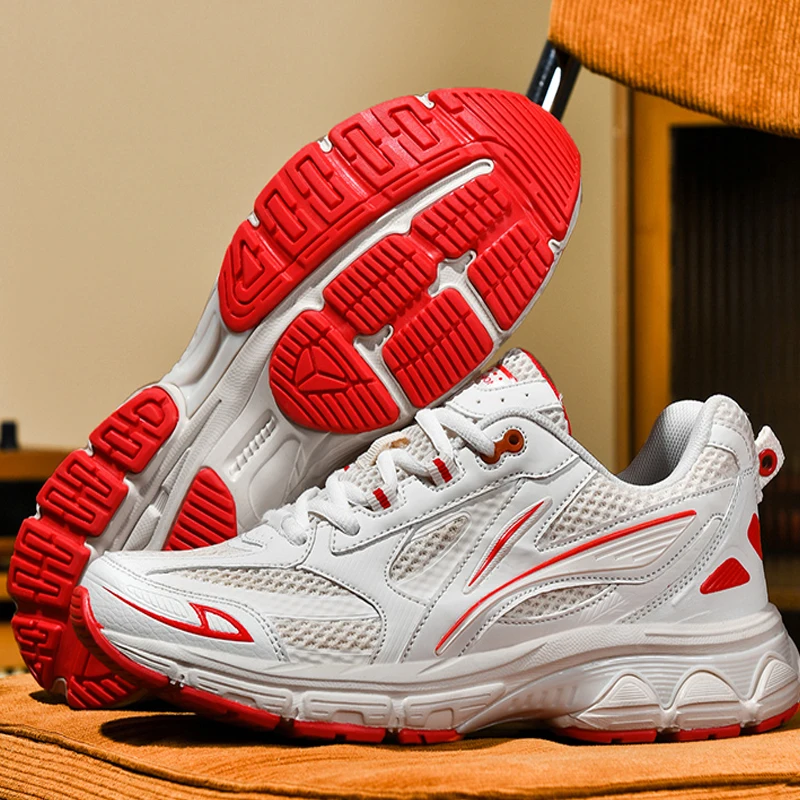 

New Men's Wide Head And Wide Palm Running Shoes Fashionable Thick Bottom Cushioned Sports Shoes Casual Lightweight Breathable Ou