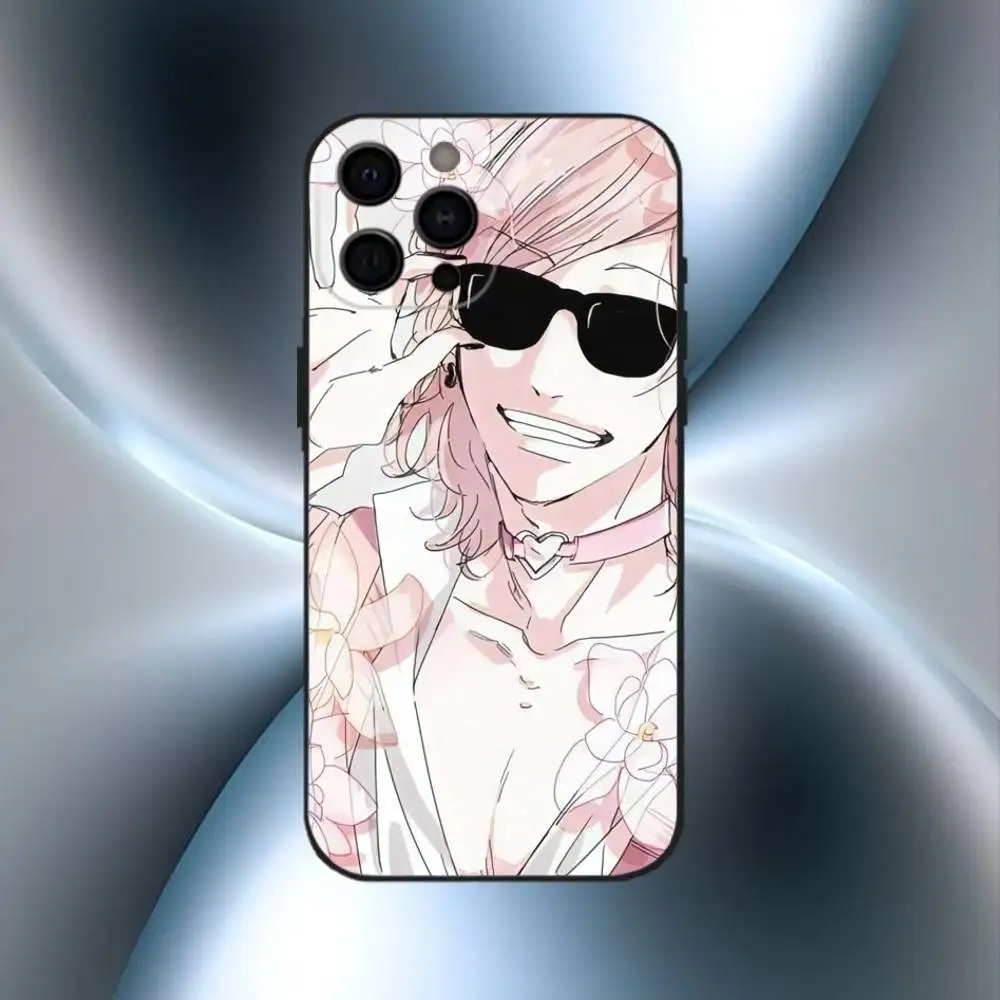 Casing Ponsel Ayato Yuri Y-Yarichin Club Untuk iPhone17,16,15,14,13,12,11 Plus,Pro Max Bahan Lembut Warna Hitam