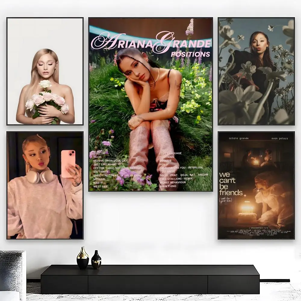A Sister Pop Singer A-Ariana G-Grande Poster Wall art print art suitable for living room bedroom bar parlor home decor gift