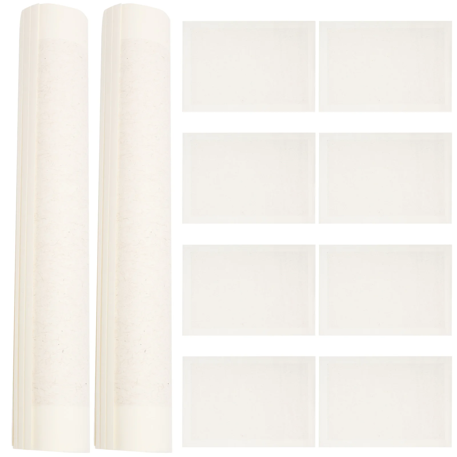 10 Sheets Half Cooked Rice Paper Professional Calligraphy Art Grey Blank Drawing Printing Small Chinese Painting Delicate Retro