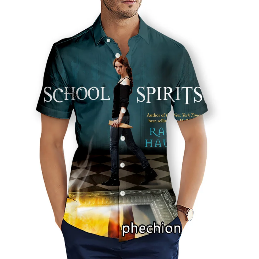 phechion Summer Mens Short Sleeve Beach Shirts School Spirits 3D Print Casual Shirts Fashion Streetwear Men Tops X151