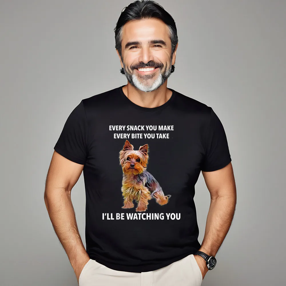 Family Mens T Shirt Crewneck Short Sleeve Cotton Fabric Yorkshire Terrier Funny Meme Every Tops Tees Printed On T Shirts