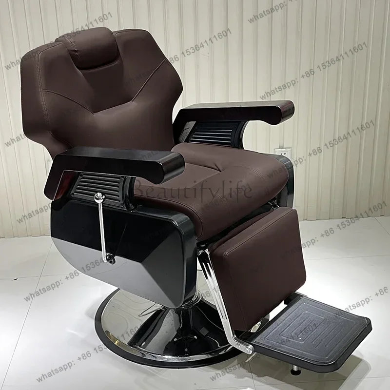 LSLSClassic Folding Barber Chair Stainless Steel Multifunctional Premium Barber Chair Trendy Comfy Silla Beauty Salon Furniture