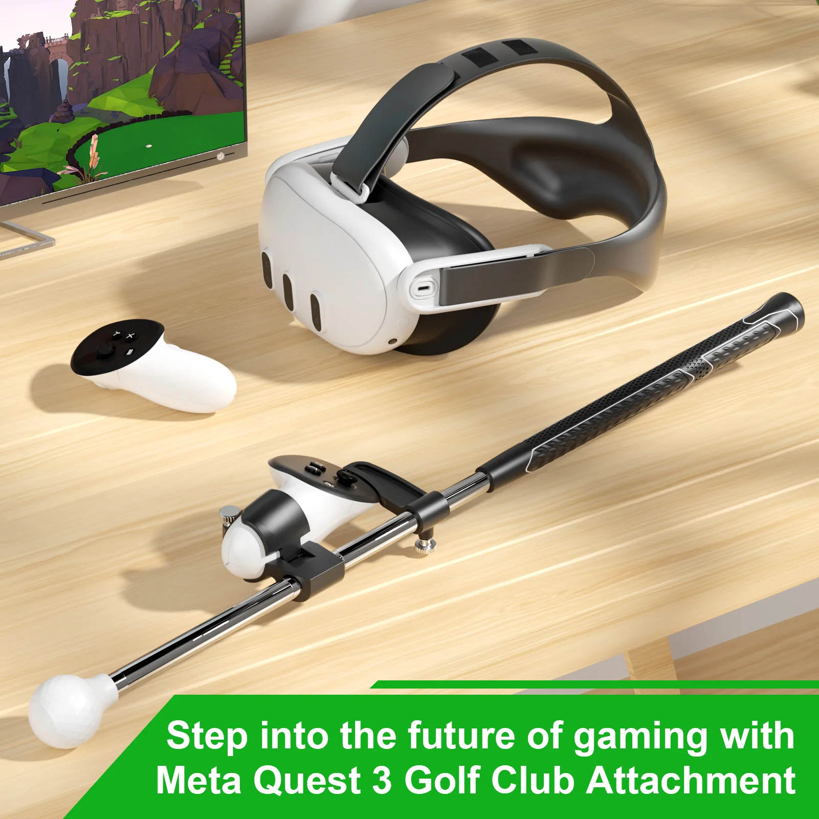 Imagem -02 - Ponderada vr Golf Club Handle Adaptador Acessórios Controlador Meta Quest 3