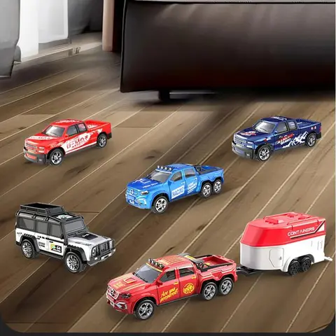 1/64 미니 RC 자동차 2.4G 4x4 레이싱 트럭 원격 제어 표류 합금 트럭 자동차 라이트 오프로드 차량 키즈 소년 장난감 선물