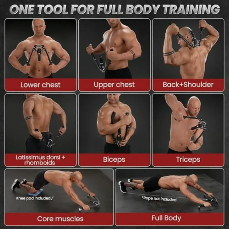 مدرب ذراع تويستر، معدات تمرين الصدر الهيدروليكية 3 في 1 مع عجلات وخطافات أسطوانية قابلة للتعديل 22-440 رطلًا #5