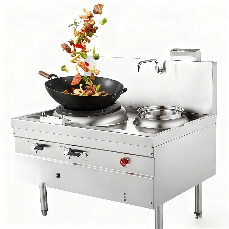 

Gas Work Stainless Steel Chinese Commercial Restaurant, Kitchen Equipment High Pressure Work Gas Stove Burner