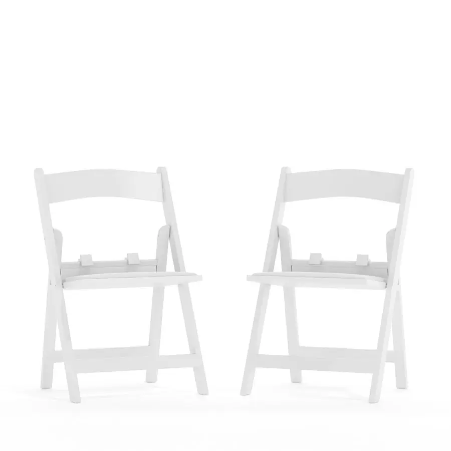 

HERCULES Kids Folding Chairs with Padded Seats Set of 2 White Resin Folding Chair with Vinyl Padded Seat for Kids