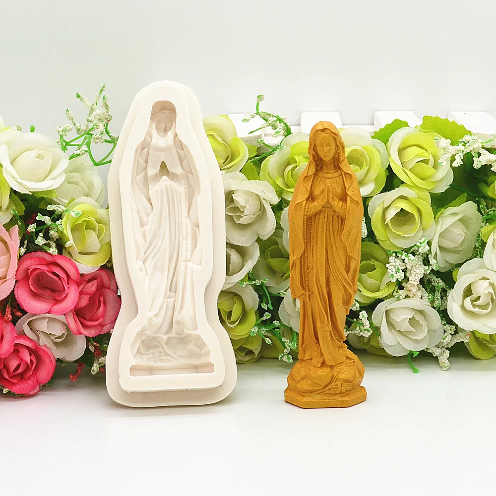 Silicone Mold Angel Statue Of Maria Kitchen Baking Cake Decoration Tools For DIY Pastry Chocolate Fondant Relief Moulds Supplies