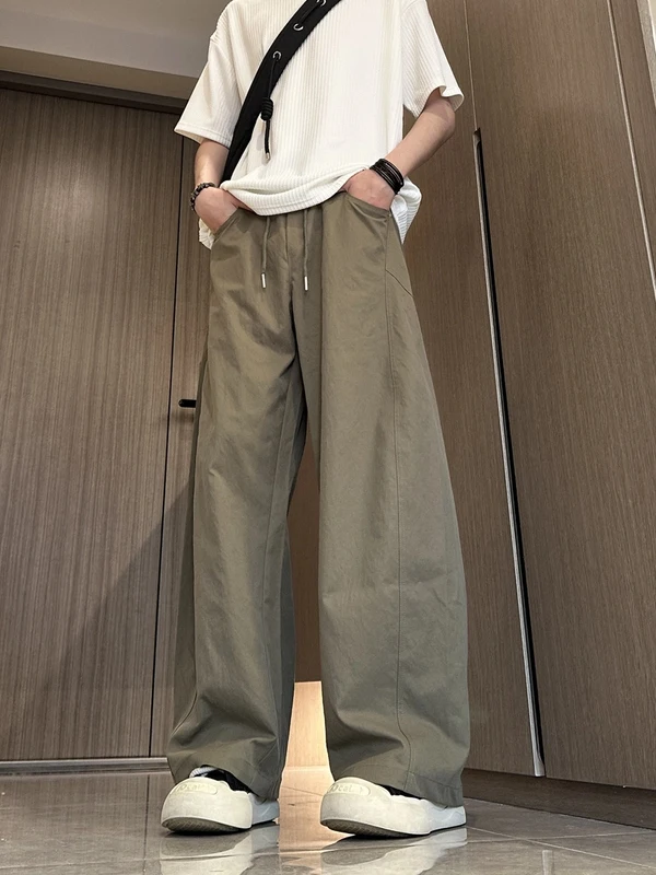 

LPZ American Sle Casual Pants Men's High Street Knife Pants Large Size Loose Straight Leg Wide Leg Long Pants