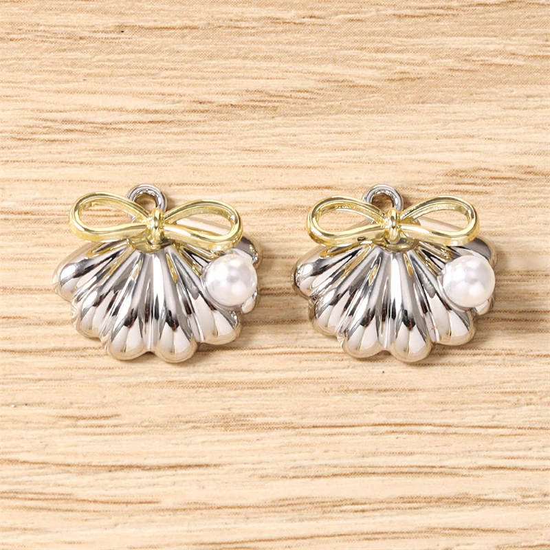 5 Stück niedliche, bunte Metall-Sternfisch- und Muschel-Anhänger für die Schmuckherstellung, zum Basteln von Halsketten, Ohrringen und Armbändern, DIY-Bastelzubehör. – Detail 26