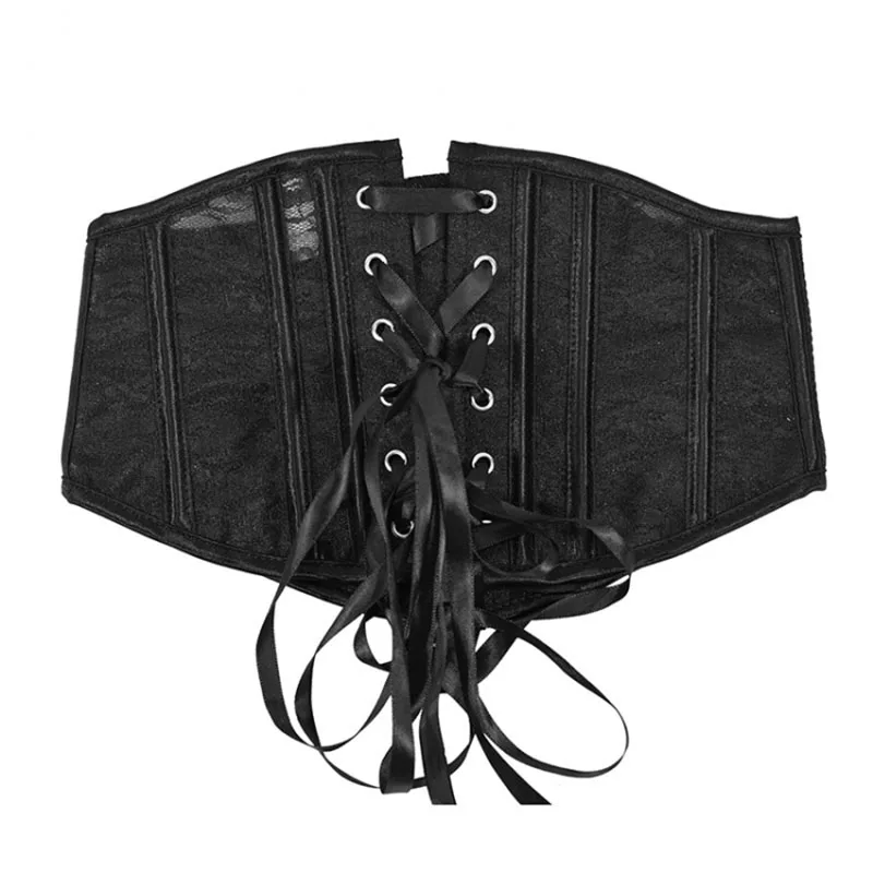 Short Torso Gothic Corset Lace Bustiers Corsets Underbust Steel Bone Waist Trainer Corset Slimming Waist Modeling Strap Women