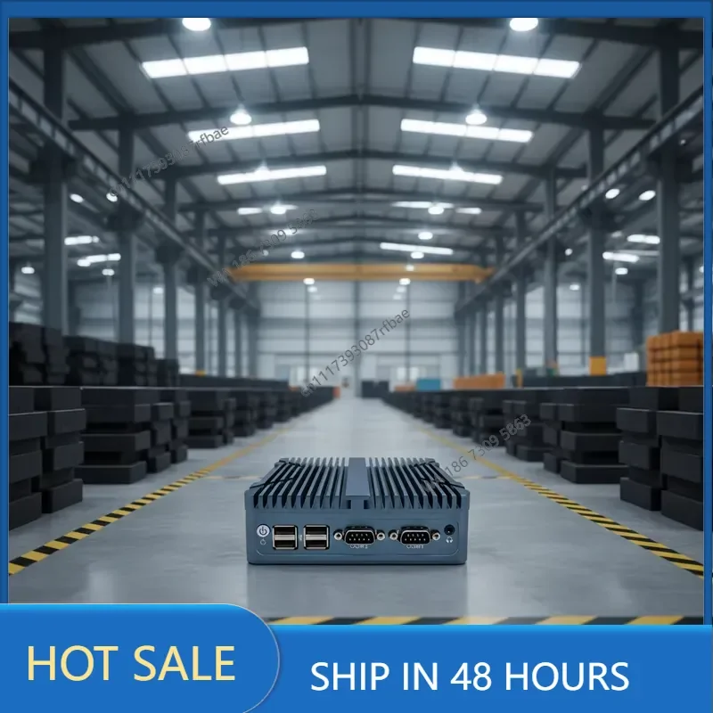 Fanless Industrial PC J1900 Quad Core DDR4 SSD BOX-PC with 2 LAN 4 USB 4 COM for VGA MSATA 12V DC