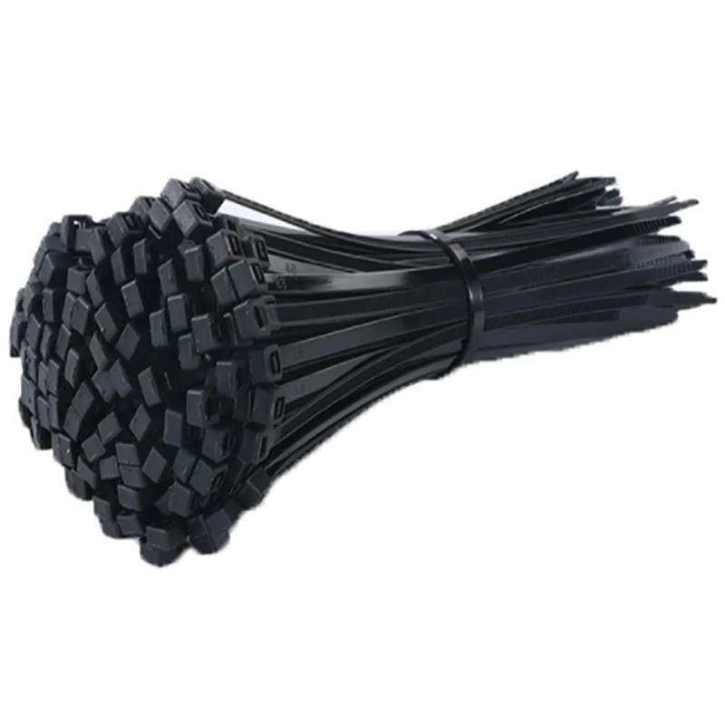 1000PCS Self-locking Plastic Nylon Tie Black white 100mm Fastening Strap Cable-Tie-Set Cable Zip Tie Ring Zip Wraps Strap